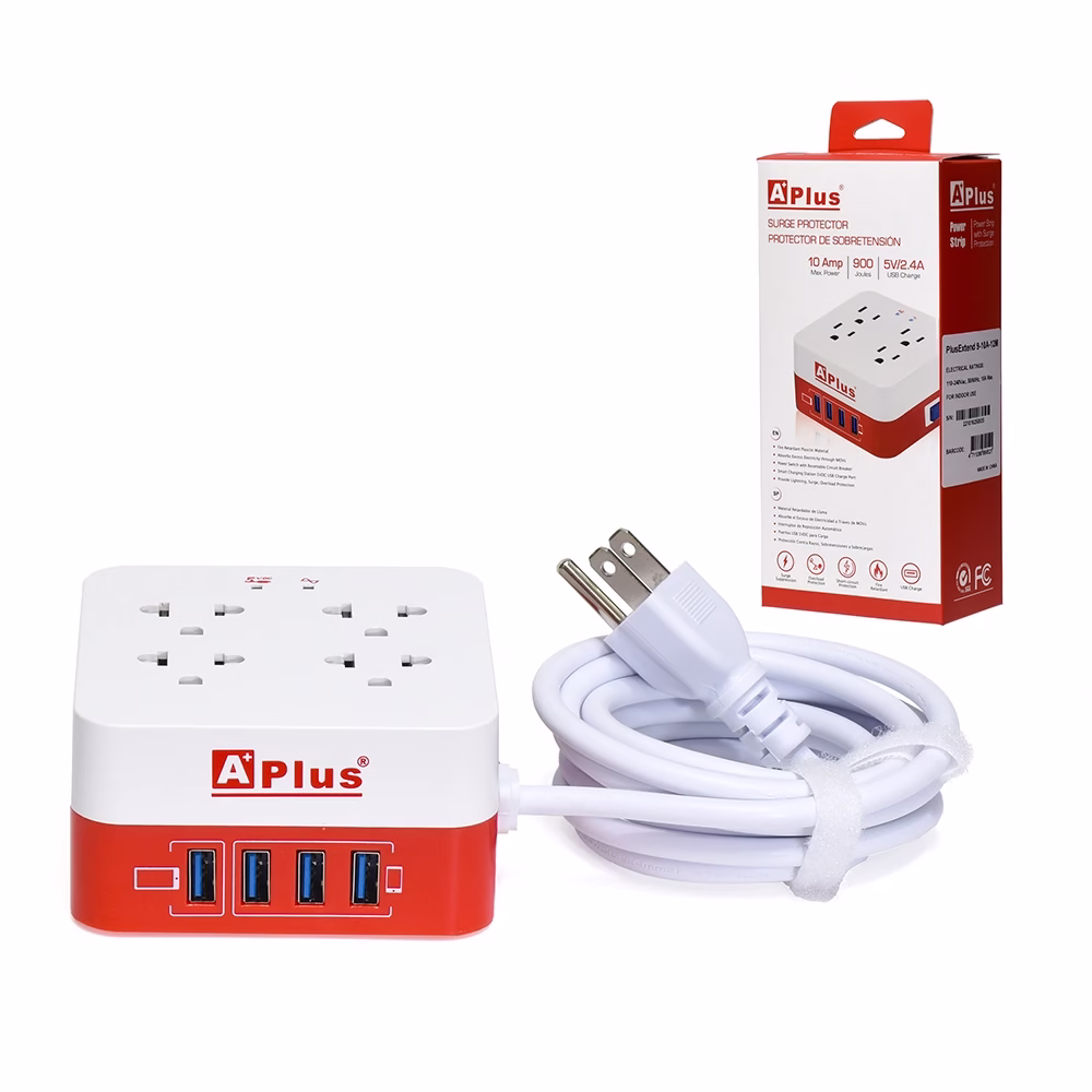 Supresor de Pico con  Tomas USB A Plus PlusExtend  A M Protege tus equipos y carga tus dispositivos con el PlusExtend  A M Supresor de Pico con  Tomas Universales y  Puertos USB de V A marca A Plus