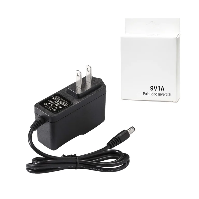 Adaptador de 9V 1A Polaridad Invertida 9V1A-DC1PI Adaptador de 9V 1A Polaridad Invertida con Cable de 1.5m, Modelo 9V1A-DC1PI, Conector Plug DC de 5.5x2.5mm