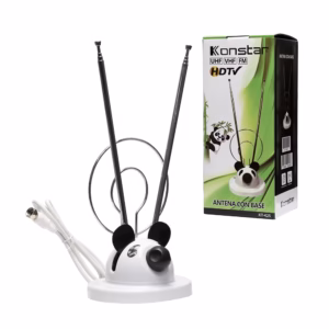 Antena Digital para TDT Konstar KT-245_ Antena Digital para TDT Konstar KT-245 Antena UHF VHF y FM para TV Digital: Disfruta de una señal nítida y estable, Antena Decorativa tipo Panda para Televisión Digital