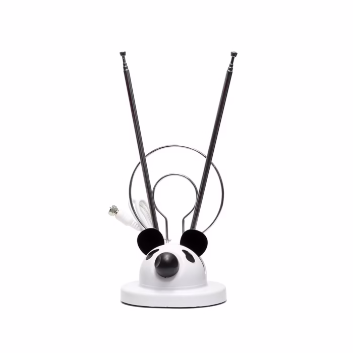 Antena Digital para TDT Konstar KT  Antena UHF VHF y FM para TV Digital Disfruta de una señal nítida y estable Antena Decorativa tipo Panda para Televisión Digital 