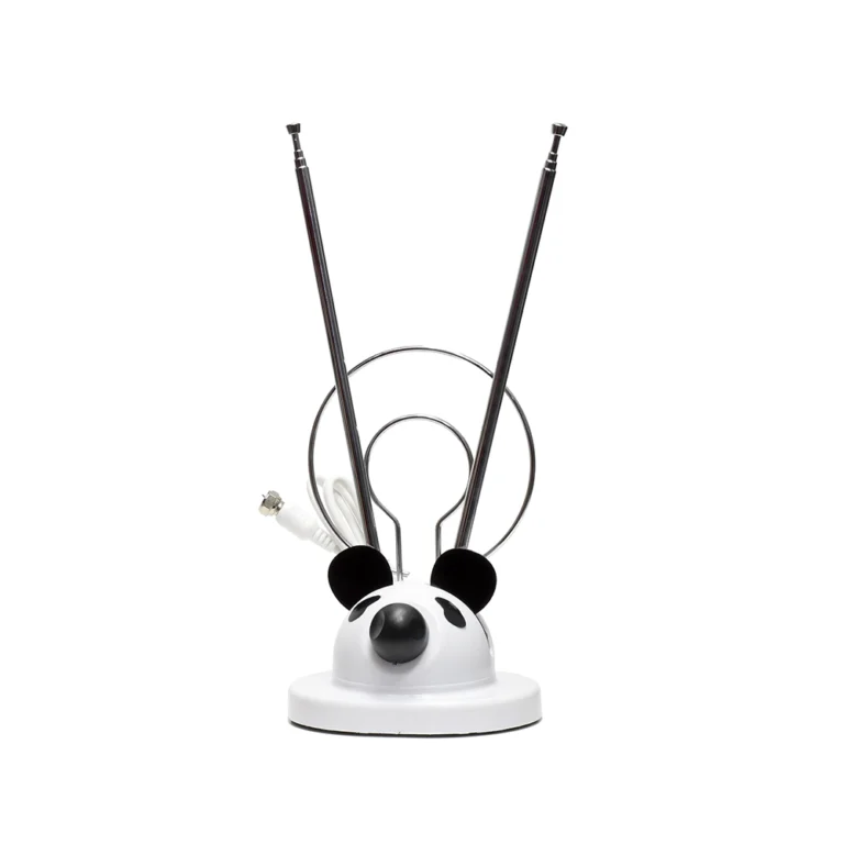 Antena Digital para TDT Konstar KT-245 Antena UHF VHF y FM para TV Digital: Disfruta de una señal nítida y estable, Antena Decorativa tipo Panda para Televisión Digital 