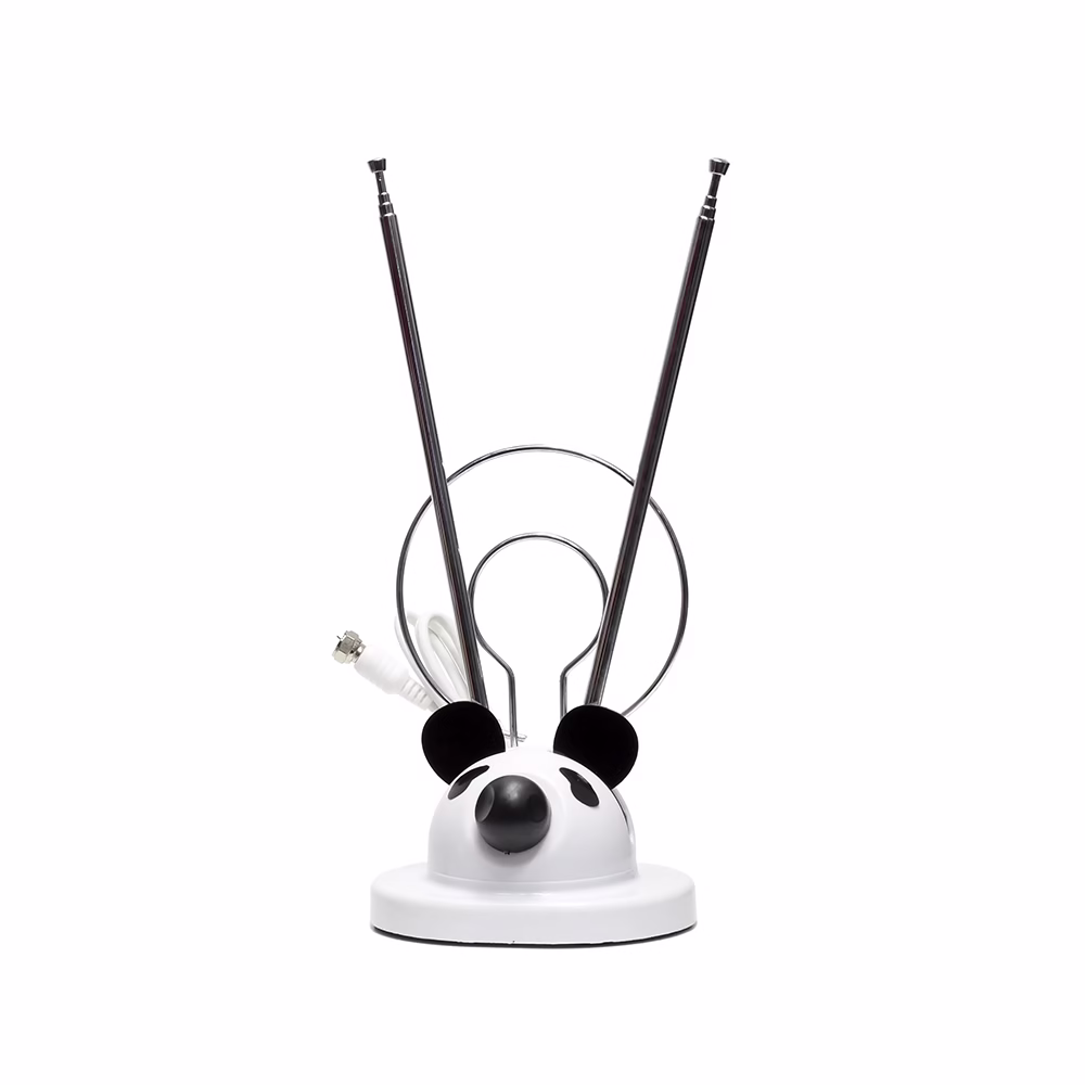 Antena Digital para TDT Konstar KT  Antena UHF VHF y FM para TV Digital Disfruta de una señal nítida y estable Antena Decorativa tipo Panda para Televisión Digital 