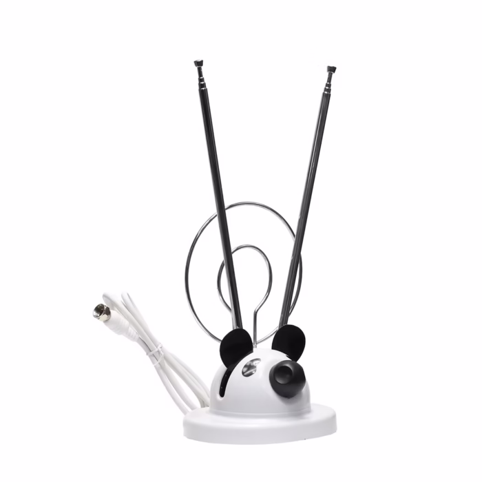 Antena Digital para TDT Konstar KT  Antena UHF VHF y FM para TV Digital Disfruta de una señal nítida y estable Antena Decorativa tipo Panda para Televisión Digital 
