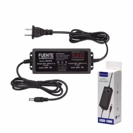 Adaptador de 24V 3A OX-1079: Alimentación universal para tus dispositivos electrónicos