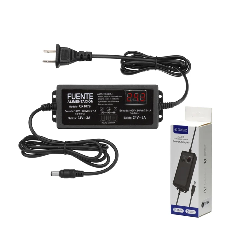 Adaptador de 24V 3A OX-1079: Alimentación universal para tus dispositivos electrónicos
