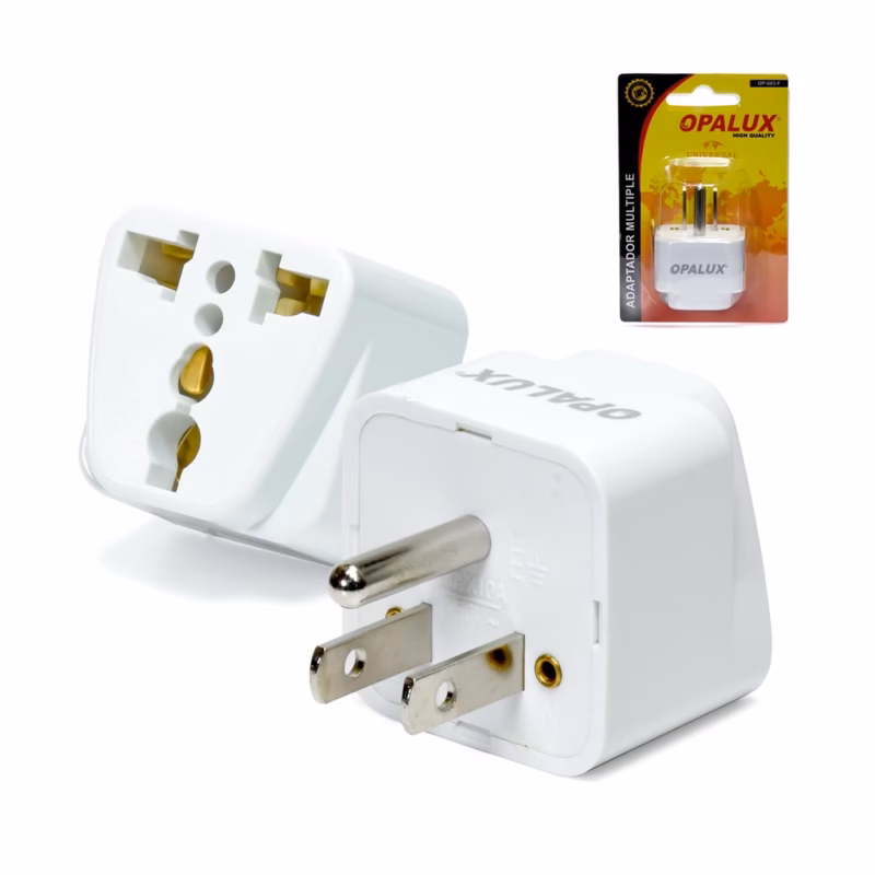 Adaptador Enchufe con Toma a Tierra OP  F Opalux