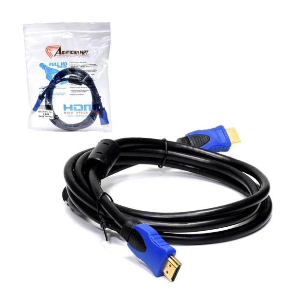 Cable HDMI 1.8 Metros Full HD American NET GP-092-180cm: Conecta tus dispositivos con la mejor calidad, GP-092(1.8M)