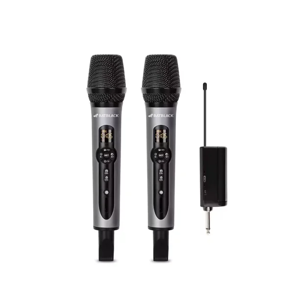 Micrófono Inalámbrico Doble UHF BatBlack BT-Q2M: Eleva tus presentaciones con sonido profesional y versatilidad