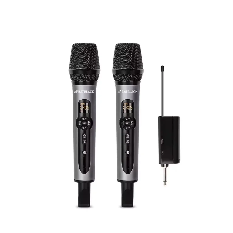 Micrófono Inalámbrico Doble UHF BatBlack BT-Q2M: Eleva tus presentaciones con sonido profesional y versatilidad