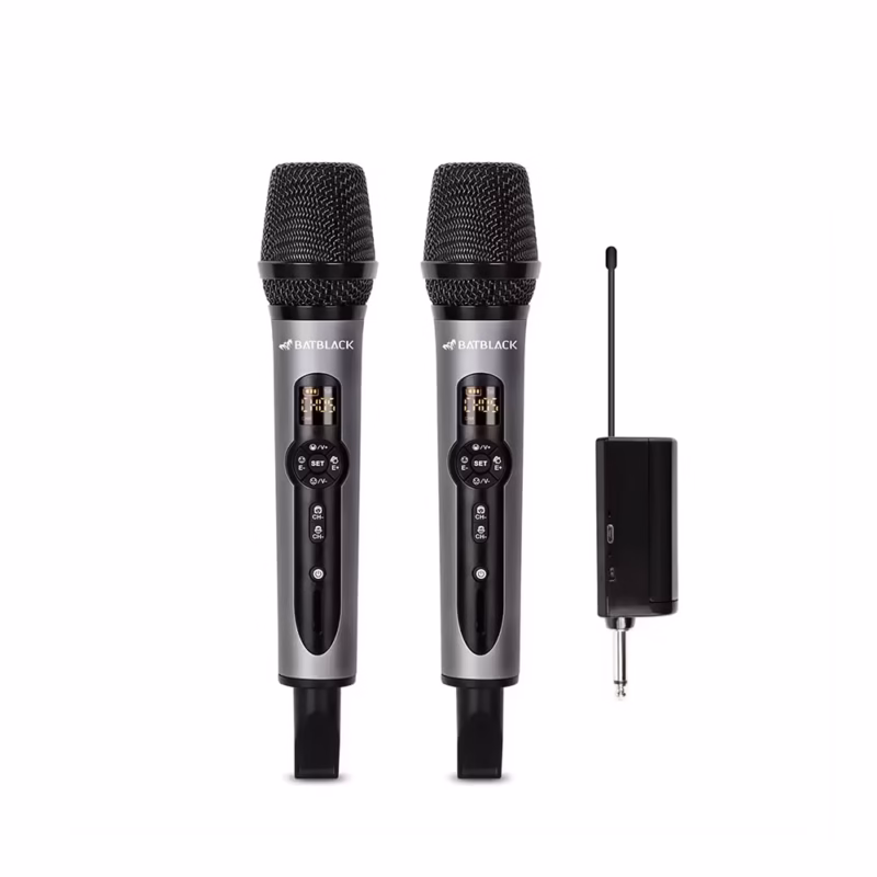 Micrófono Inalámbrico Doble UHF BatBlack BT QM