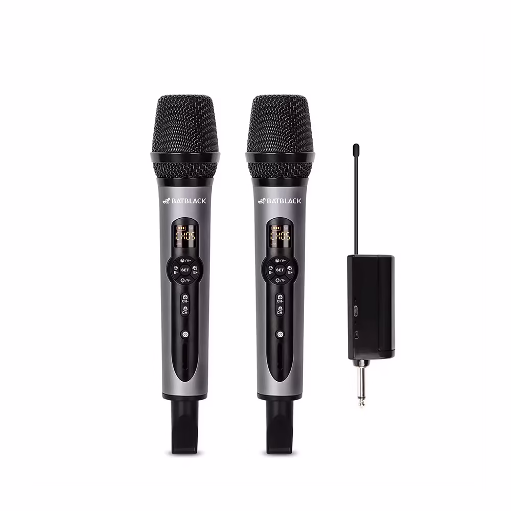Micrófono Inalámbrico Doble UHF BatBlack BT QM Eleva tus presentaciones con sonido profesional y versatilidad