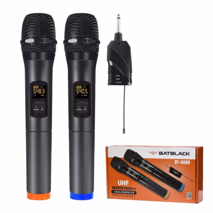 Micrófono Inalámbrico Doble UHF BATBLACK BT N Libera tu voz con sonido profesional