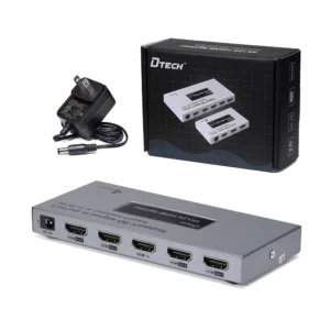 Splitter HDMI 1x4 4K Dtech DT-7144A: Multiplica tu contenido en 4 pantallas con calidad excepcional, GP-DT7144A