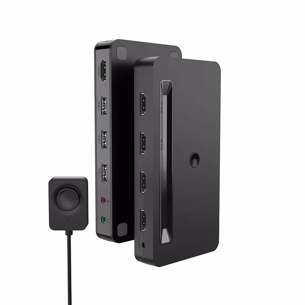 Switch KVM HDMI x con Audio LD KVMP Selector KVM HDMI K Controla múltiples dispositivos con un solo teclado mouse y monitor