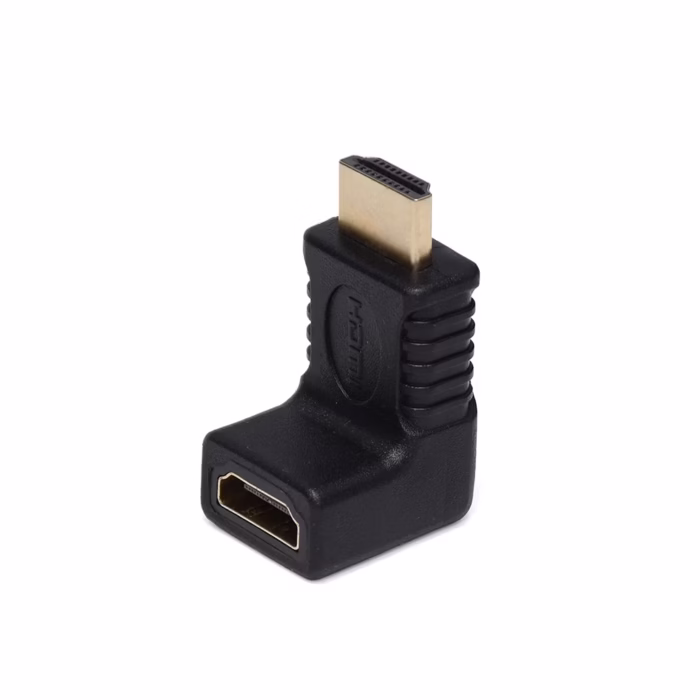 Adaptador HDMI Tipo Codo ° Miyako USA HA HDMI MF Conexiones HDMI Discretas y sin Enredos