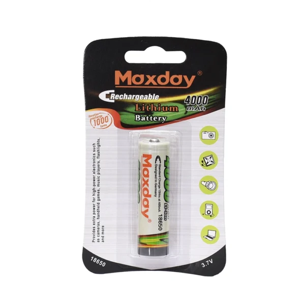Batería Recargable 18650 Maxday ZZ-MD-1088: Energía Confiable para Tus Dispositivos