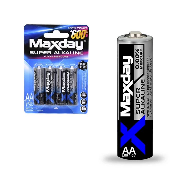 Pilas Alcalinas AA Maxday ZZ-MD-1004 (Blister de 4) | Energía Confiable y Duradera