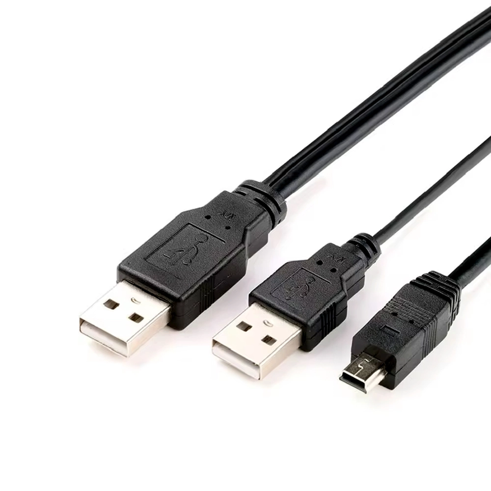 Cable Mini USB a 2 USB 2.0 | 60cm| American NET GP-020-V3-2USB