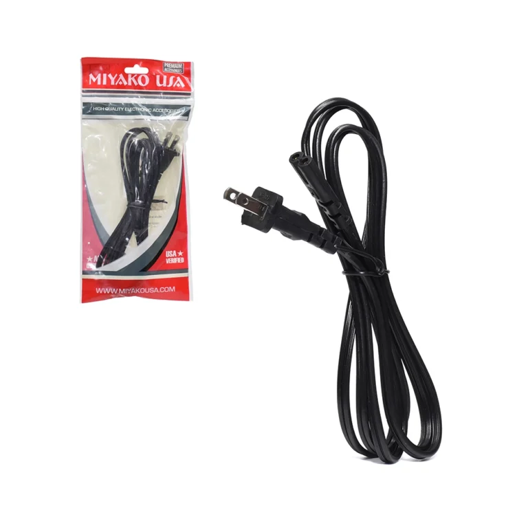 Cable Tipo 8 Miyako USA AC-006HQ (1.8m) | Conexión Segura y Duradera para tus Electrodomésticos