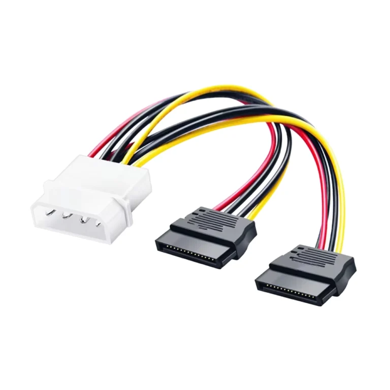 Cable de Poder Molex a 2 SATA 15 Pines ADP-207: Solución de Alimentación para Tus Unidades SATA