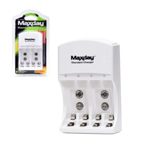 Cargador de Pilas y Baterías Maxday ZZ-MD-801B: La Solución Eficiente para Tus Pilas Recargables, Cargador Ni-CD / Ni-Mh