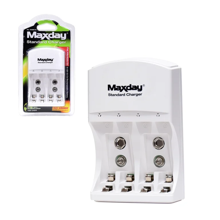 Cargador de Pilas y Baterías Maxday ZZ-MD-801B: La Solución Eficiente para Tus Pilas Recargables, Cargador Ni-CD / Ni-Mh