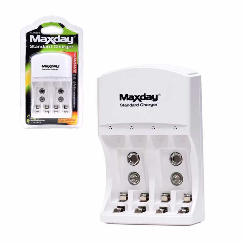 Maxday ZZ MD B  | Cargador de Pilas y Baterías Ni MHNi Cd | Carga Rápida y Segura