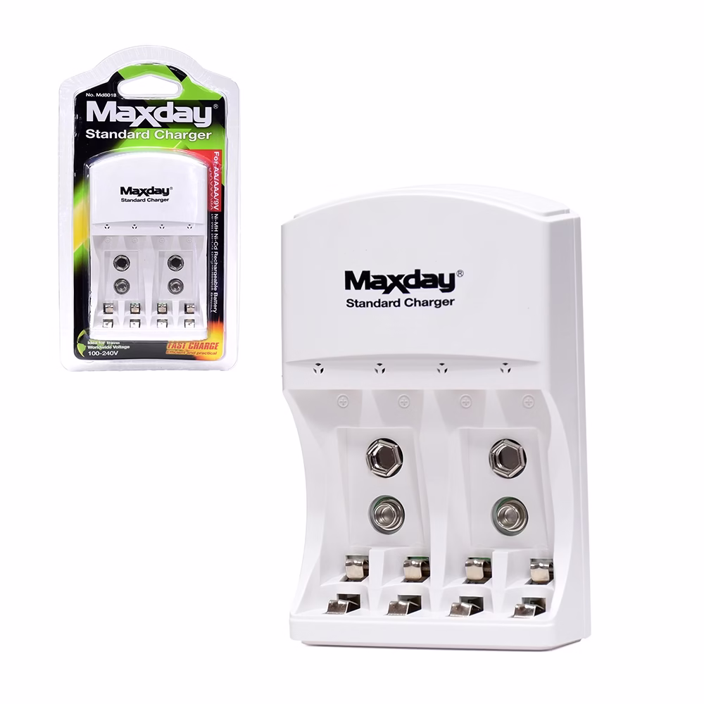 Cargador de Pilas y Baterías Maxday ZZ MD B La Solución Eficiente para Tus Pilas Recargables Cargador Ni CD  Ni Mh