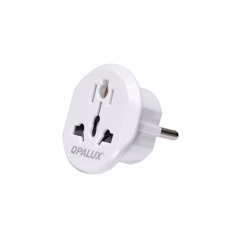 Adaptador Schuko a Toma Universal Opalux OP  BL Conexión Global en Tu Hogar