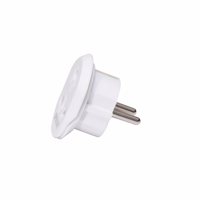 Adaptador Schuko a Toma Universal Opalux OP  BL Conexión Global en Tu Hogar Adaptador Schuko Adaptador Viajero con enchufe Inglés
