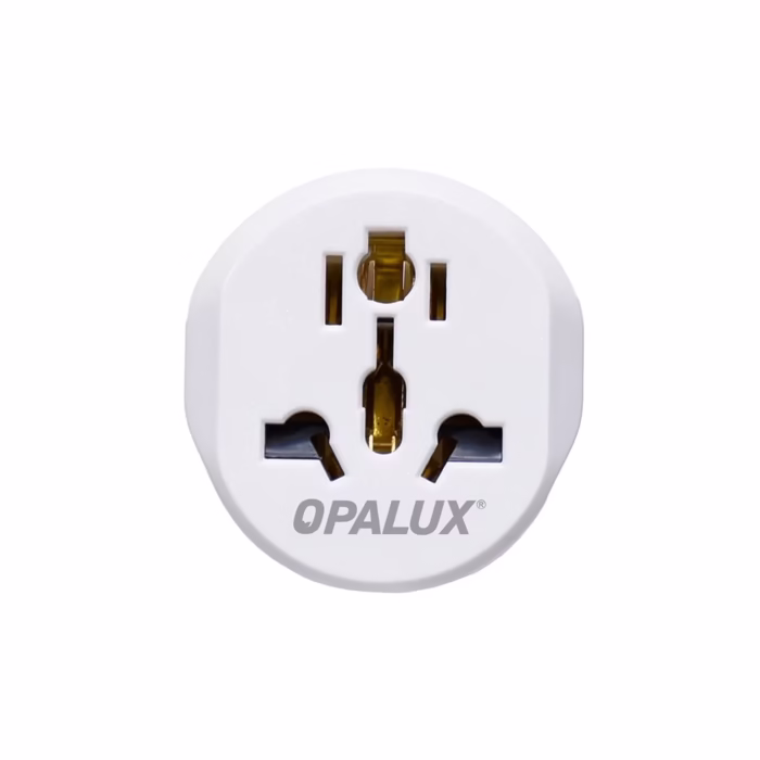 Adaptador Schuko a Toma Universal Opalux OP  BL Conexión Global en Tu Hogar Adaptador Schuko Adaptador Viajero con enchufe Inglés