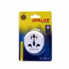 Adaptador Schuko a Toma Universal Opalux OP  BL Conexión Global en Tu Hogar Adaptador Schuko Adaptador Viajero con enchufe Inglés