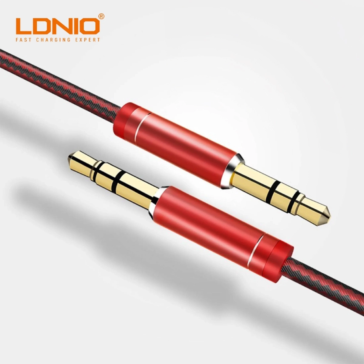 Cable Auxiliar LDNIO LS-Y01 de 1 Metro | Conector Gold | MiniPlug 3.5mm