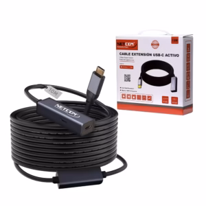 Cable Extensión USB-C 10 Metros Activo NETCOM PE-EX0210 Cable Extensión USB C Metros Activo NETCOM PE EX Conexión Estable y Rápida a Larga Distancia