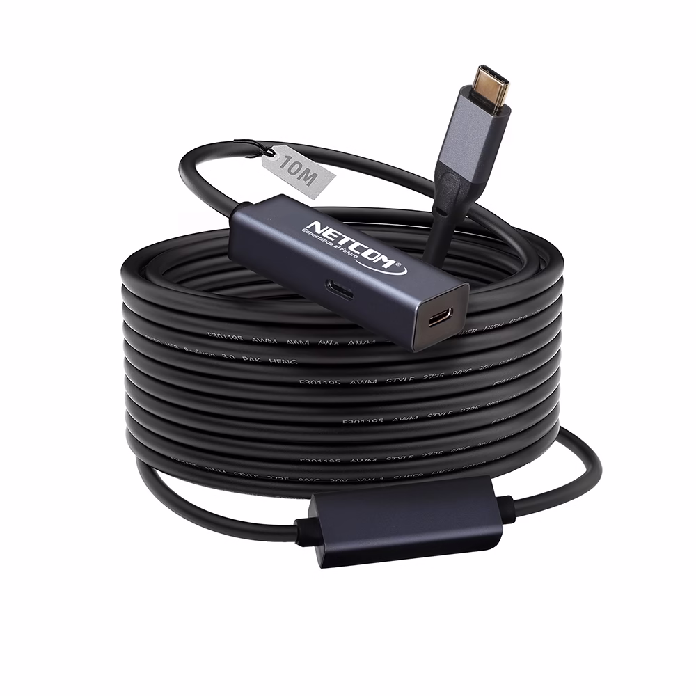 Cable Extensión USB C Activo |  Metros | Khz | Netcom PE EX Conectividad sin Límites