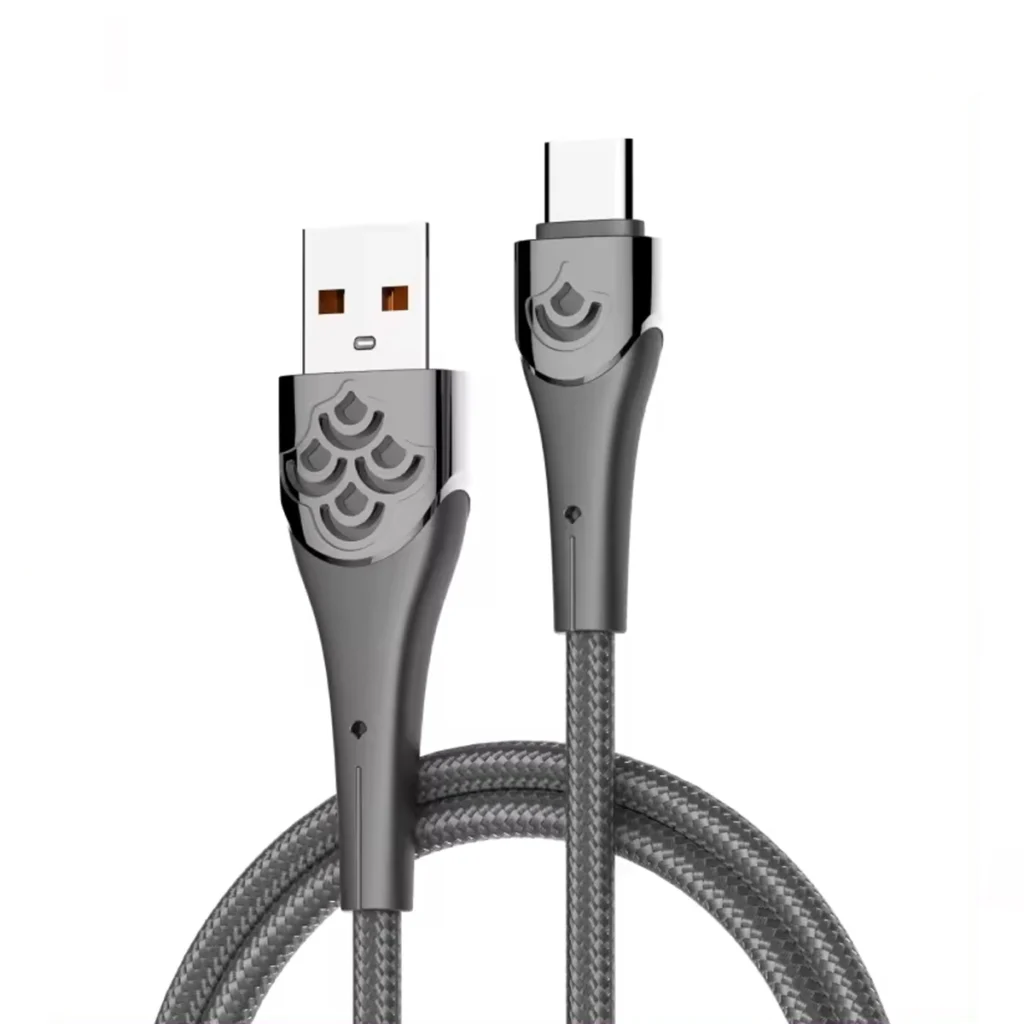 Cable USB C LDNIO LS | Enmallado | Conector Metálico |  Metro | Soporta W Potencia y Velocidad en un Diseño Resistente