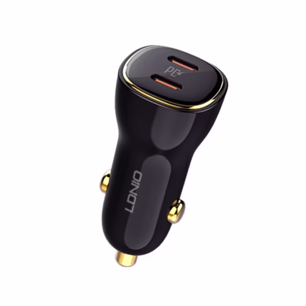 LDNIO C104 | 60W | PD+PPS | Cargador USB-C Dual para Auto o Camión: La Carga Rápida que Necesitas en tu Vehículo
