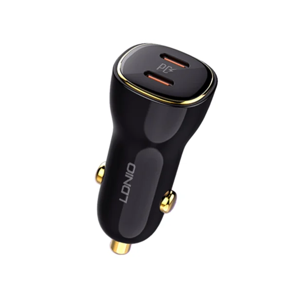 LDNIO C104 | 60W | PD+PPS | Cargador USB-C Dual para Auto o Camión: La Carga Rápida que Necesitas en tu Vehículo