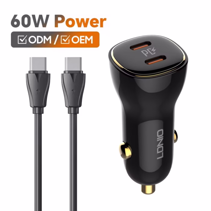 LDNIO C | W | PDPPS | Cargador USB C Dual para Auto o Camión La Carga Rápida que Necesitas en tu Vehículo