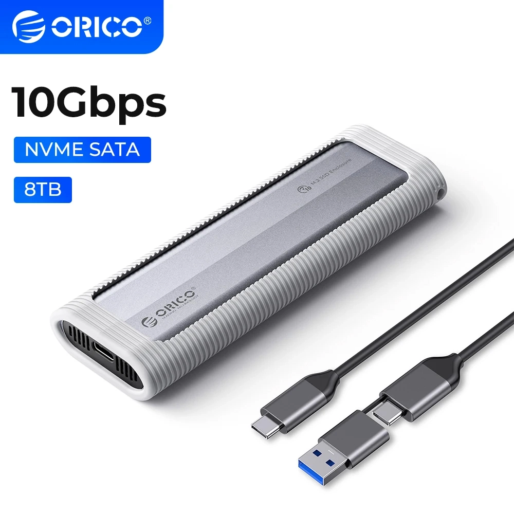 Carcasa ORICO AXM2S-G2-V1 | Protocolo Dual NVMe/NGFF SATA: Rendimiento y Flexibilidad en un Diseño Compacto, Case M.2 NVME y SATA
