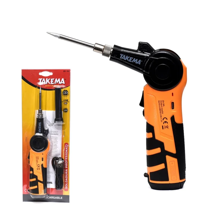 Cautín Recargable Takema ZD-20L | 16W | 450° C | Portátil: Libertad Inalámbrica para tus Soldaduras