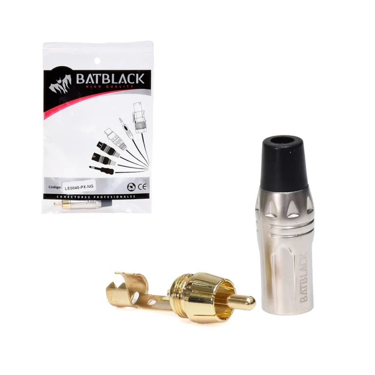 Conector RCA BatBlack LE0040-PX-NG, Plug RCA,