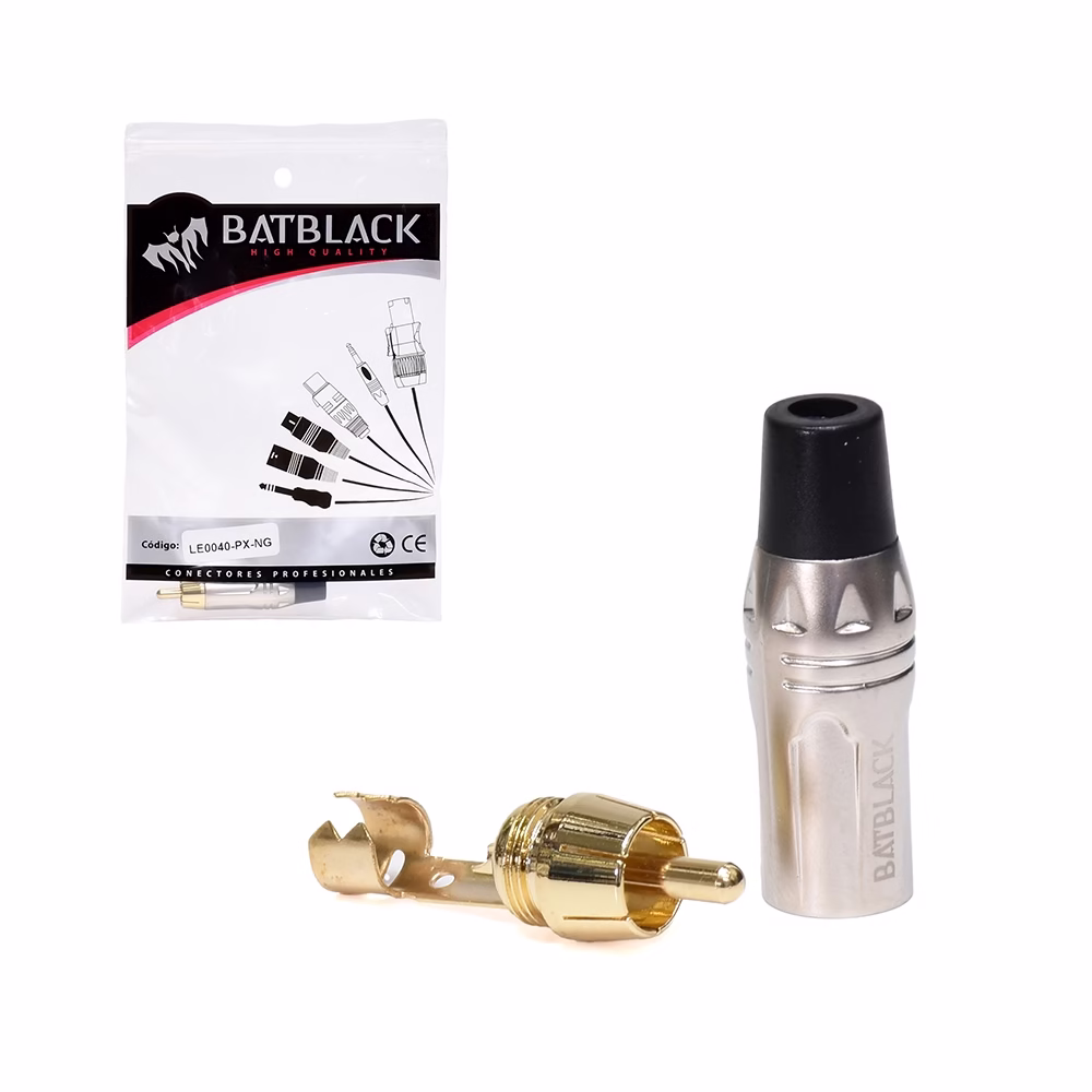 Conector RCA BatBlack LE PX NG Plug RCA