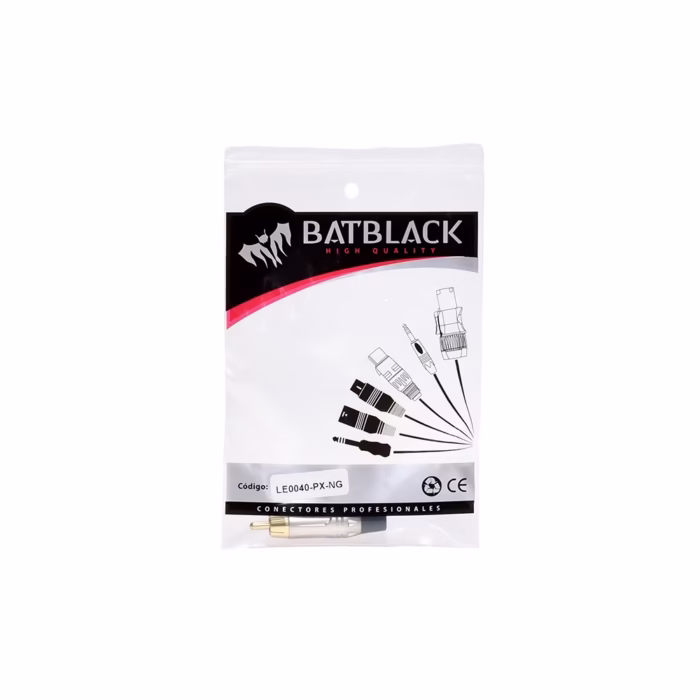 Conector RCA BatBlack LE PX NG Plug RCA