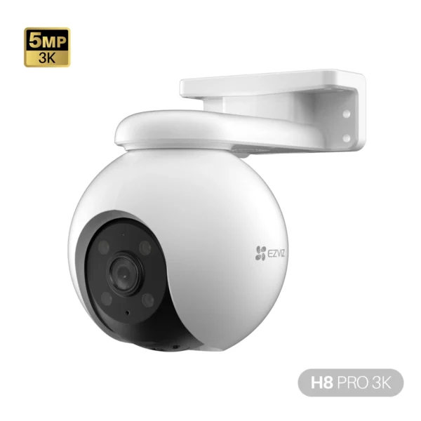 Ezviz H8 PRO 3K | Cámara Wi-Fi Exterior de 5 Megapíxeles | Visión Nocturna | Audio Bi-Direccional | Amplia Cobertura: Vigilancia Inteligente y Nítida en Ultra Alta Definición