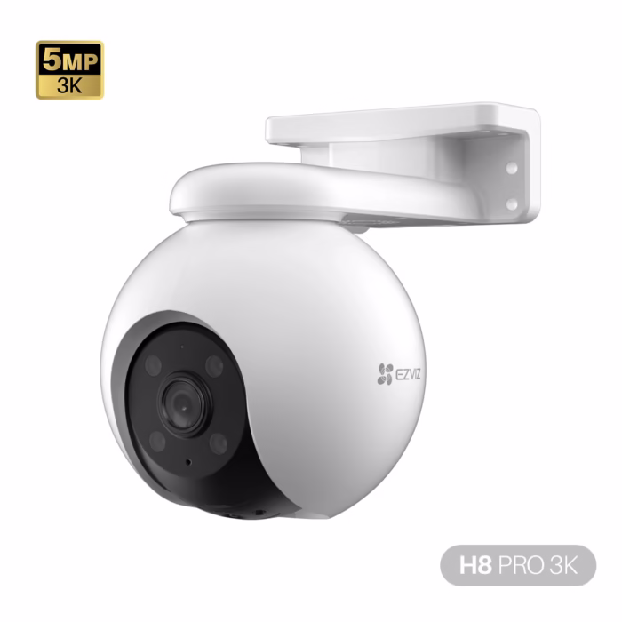 Ezviz H PRO K | Cámara Wi Fi Exterior de  Megapíxeles | Visión Nocturna | Audio Bi Direccional | Amplia Cobertura Vigilancia Inteligente y Nítida en Ultra Alta Definición