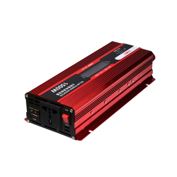 Inversor de Corriente 1500W UKC KC-1500D, Inversor de 12V a 220VAC 1500W