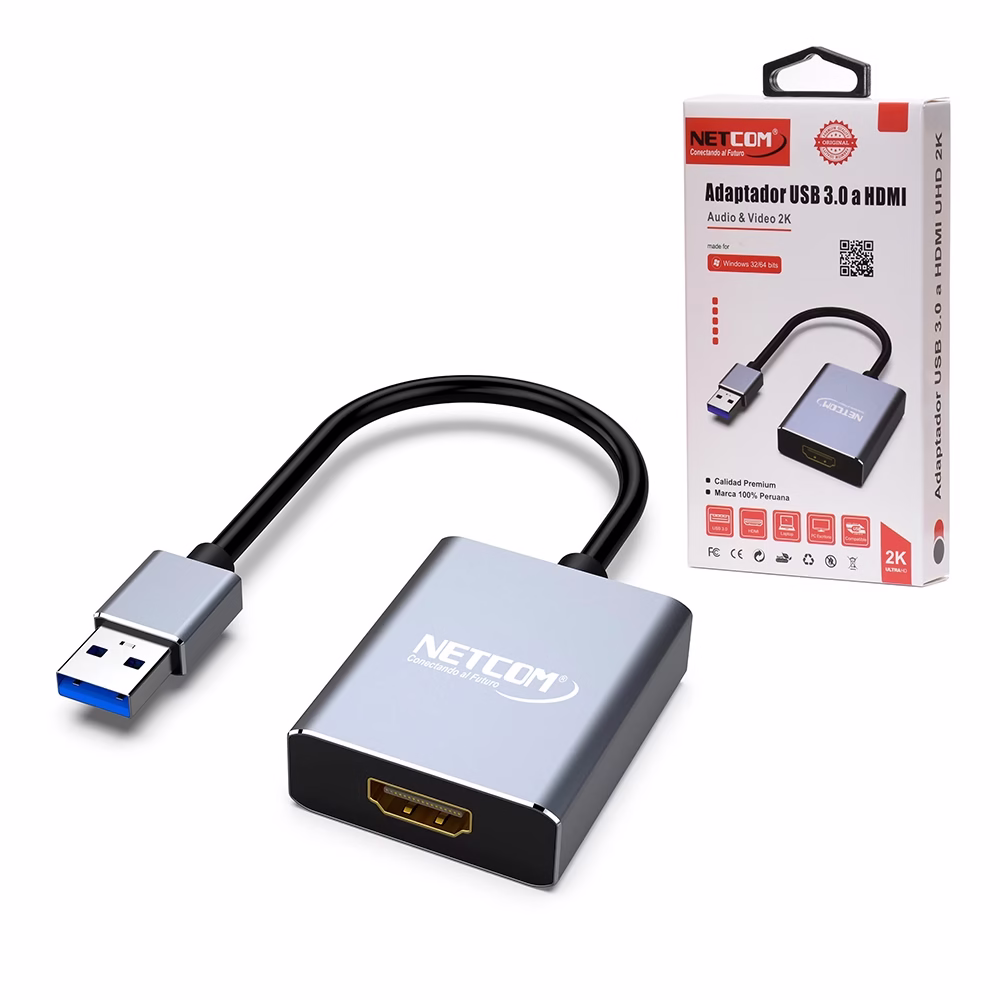 Adaptador USB a HDMI Netcom PE CB Multiplica tu Espacio de Trabajo