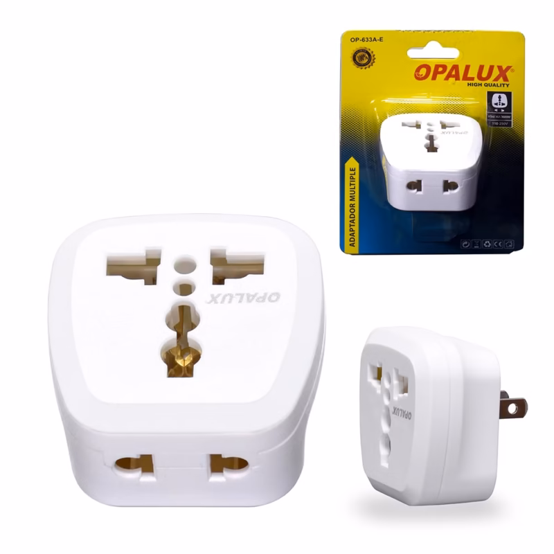 Adaptador Universal con Enchufe Plano Opalux OP A E