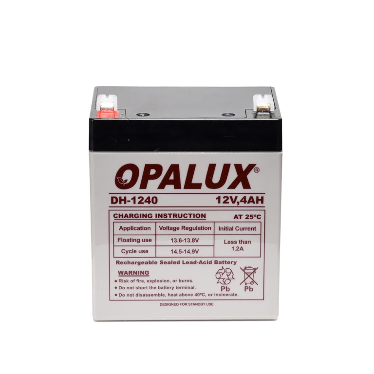 Batería Recargable Opalux DH-1240 | 12V 4A | Recargable: Respaldo de Energía Confiable